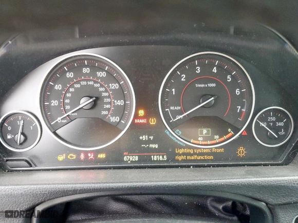 2015 BMW 4 Series 435i xDrive with VIN WBA3R5C56FK371424, listed as a Copart auction lot 45650215 with 67,928 mi miles and Salvage Title. Bid and sale history available at carsss.com. Image 9.