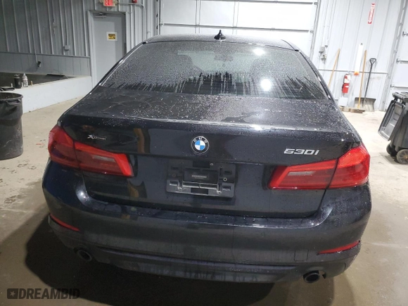 2019 BMW 5 Series 530i xDrive with VIN WBAJA7C52KWW05524, listed as a Copart auction lot 87913315 with 0 mi miles and Salvage Title. Bid and sale history available at carsss.com. Image 6.