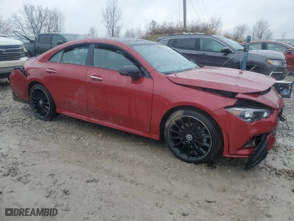 2023 Mercedes-Benz CLA with VIN W1K5J4GB1PN418006, listed as a Copart auction lot 46651255 with 19,887 mi miles and Salvage Title. Bid and sale history available at carsss.com. Image 4.