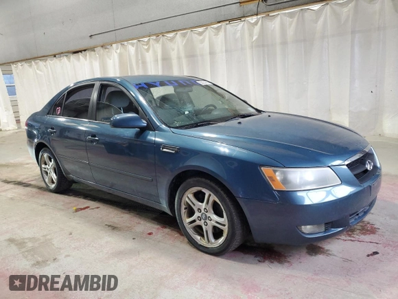2006 Hyundai Sonata GLS with VIN 5NPEU46F86H012924, listed as a Copart auction lot 53334255 with 186,826 mi miles and Salvage Title. Bid and sale history available at DreamBid. Image 4.