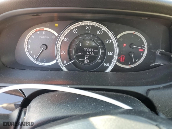 2016 Honda Accord Sedan LX with VIN 1HGCR2F37GA066292, listed as a Copart auction lot 45606335 with 76,836 mi miles and Salvage Title. Bid and sale history available at carsss.com. Image 9.
