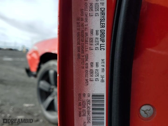 2010 Dodge Challenger SE with VIN 2B3CJ4DV6AH133545, listed as a Copart auction lot 48825265 with 150,287 mi miles and Salvage Title. Bid and sale history available at carsss.com. Image 12.