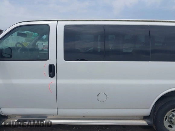 2013 Chevrolet Express Passenger 1LT with VIN 1GAZGYFG0D1117737, listed as a IAAI auction lot 42320524 with 103,968 mi miles and . Bid and sale history available at DreamBid. Image 14.