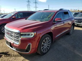 2020 GMC Acadia Denali with VIN 1GKKNXLS2LZ210152, listed as a Copart auction lot 77648564 with 71,494 mi miles and Salvage Title. Bid and sale history available at carsss.com. Image 1.