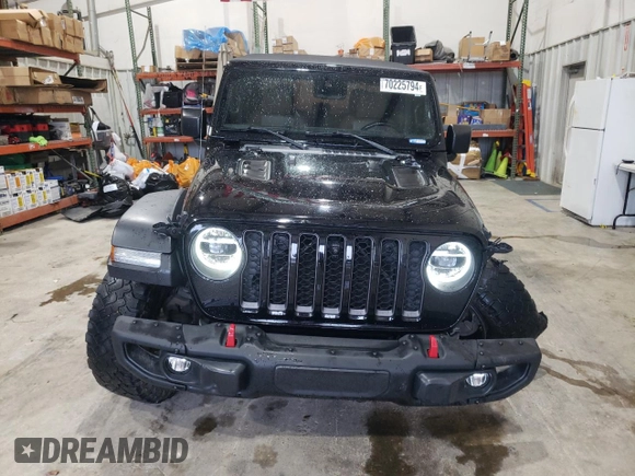 2020 Jeep Gladiator Rubicon with VIN 1C6JJTBG9LL183888, listed as a Copart auction lot 70225794 with 57,969 mi miles and Salvage title. Bid and sale history available at DreamBid. Image 5.