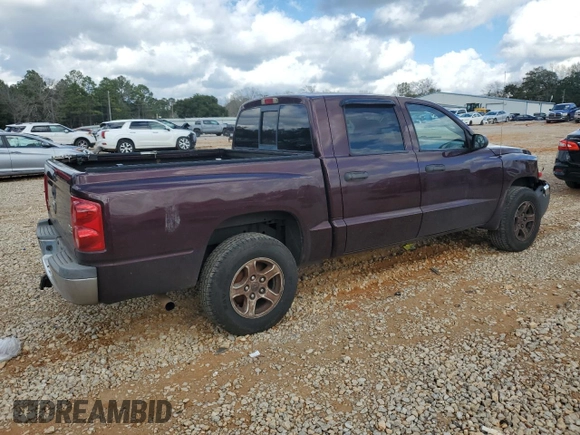 2005 Dodge Dakota SLT with VIN 1D7HE48N95S205605, listed as a Copart auction lot 44113325 with 206,391 mi miles and Salvage Title. Bid and sale history available at DreamBid. Image 3.