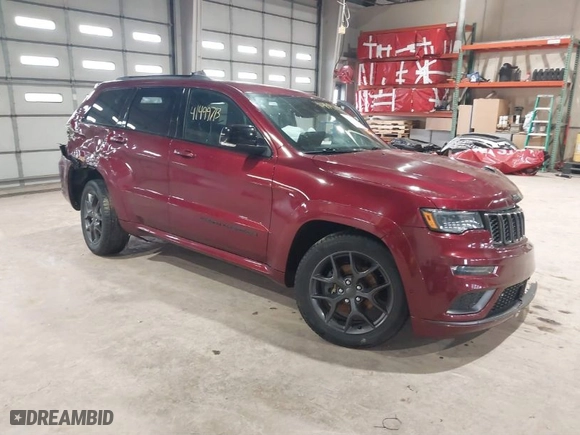 2019 Jeep Grand Cherokee Limited X with VIN 1C4RJFBG9KC563485, listed as a IAAI auction lot 41499713 with 90,405 mi miles. Bid and sale history available at carsss.com. Image 1.