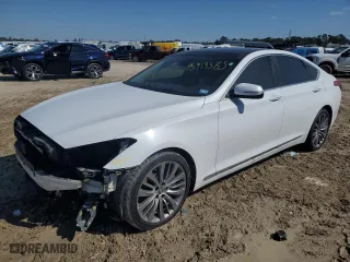 2015 Hyundai Genesis 5.0L with VIN KMHGN4JF7FU041748, listed as a Copart auction lot 45913585 with 132,109 mi miles and Salvage Title. Bid and sale history available at carsss.com. Image 1.