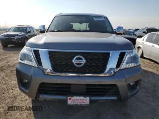 2019 Nissan Armada Platinum with VIN JN8AY2NF3K9350845, listed as a Copart auction lot 47219855 with 64,743 mi miles and Salvage title. Bid and sale history available at DreamBid. Image 5.