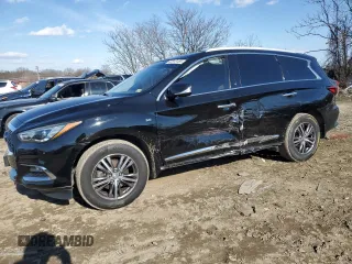 2018 Infiniti QX60 with VIN 5N1DL0MM1JC504459, listed as a Copart auction lot 42913155 with 125,869 mi miles and Salvage Title. Bid and sale history available at carsss.com. Image 1.