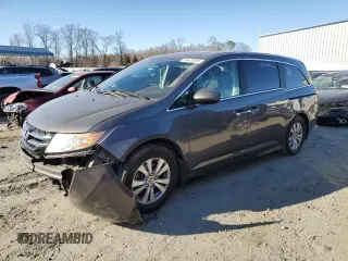 2015 Honda Odyssey EX-L with VIN 5FNRL5H63FB001190, listed as a Copart auction lot 46475055 with 211,253 mi miles and Salvage Title. Bid and sale history available at carsss.com. Image 1.