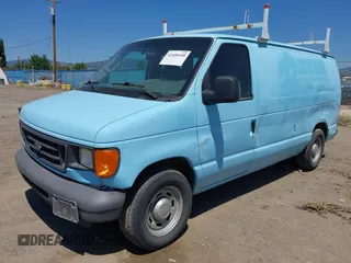 2005 Ford Econoline Cargo with VIN 1FTRE14W65HA61455, listed as a IAAI auction lot 42608448 with 116,244 mi miles and . Bid and sale history available at DreamBid. Image 2.