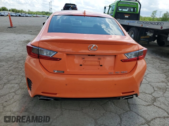 2015 Lexus RC 350 F Sport with VIN JTHSE5BC5F5003873, listed as a Copart auction lot 56970005 with 98,281 mi miles and Salvage title. Bid and sale history available at DreamBid. Image 6.