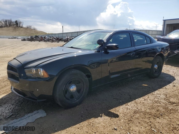 2014 Dodge Charger Police with VIN 2C3CDXAGXEH213891, listed as a Copart auction lot 54361395 with 156,063 mi miles and Non Repairable. Bid and sale history available at carsss.com. Image 1.