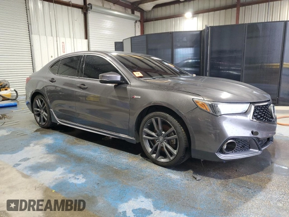 2020 Acura TLX w/A-Spec Pkg with VIN 19UUB1F6XLA000519, listed as a Copart auction lot 55957325 with Not provided miles and Non repairable. Bid and sale history available at DreamBid. Image 4.