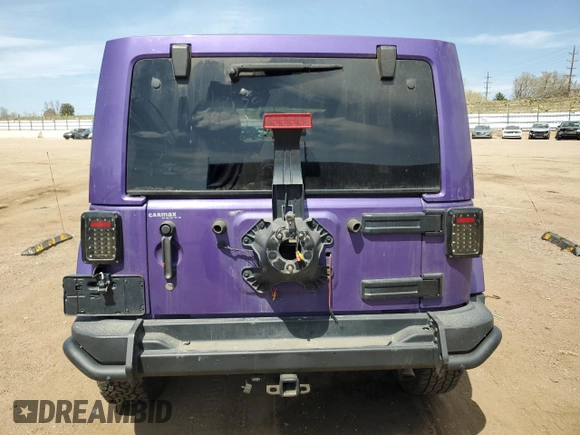 2016 Jeep Wrangler Unlimited 75th Anniversary with VIN 1C4BJWEG1GL228659, listed as a Copart auction lot 44616325 with 125,365 mi miles and Salvage title. Bid and sale history available at DreamBid. Image 6.
