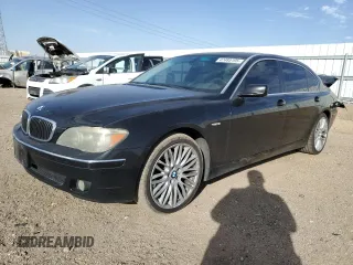2006 BMW 7 Series 750Li with VIN WBAHN83566DT63296, listed as a Copart auction lot 47485195 with 0 mi miles and Clean Title. Bid and sale history available at carsss.com. Image 1.