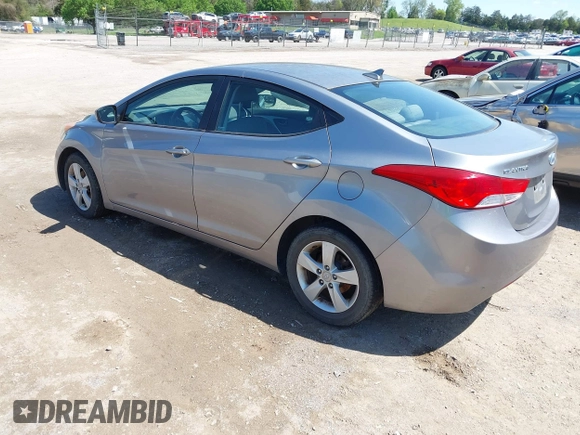 2012 Hyundai Elantra Limited with VIN KMHDH4AE1CU409385, listed as a IAAI auction lot 41985078 with 108,561 mi miles. Bid and sale history available at carsss.com. Image 3.