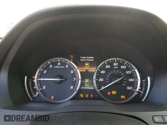 2017 Acura MDX w/Technology Pkg with VIN 5J8YD4H52HL002603, listed as a Copart auction lot 50289445 with 111,319 mi miles and Salvage Title. Bid and sale history available at carsss.com. Image 9.