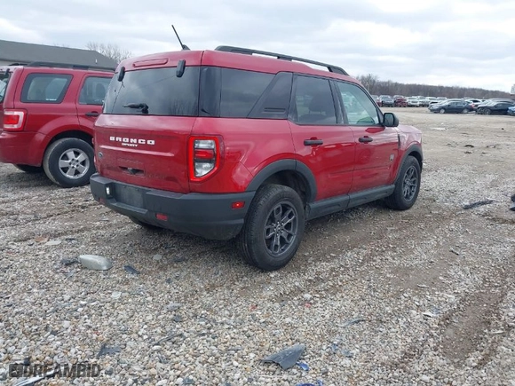 2021 Ford Bronco Sport Big Bend with VIN 3FMCR9B60MRB33500, listed as a IAAI auction lot 41726900 with 62,225 mi miles. Bid and sale history available at carsss.com. Image 4.