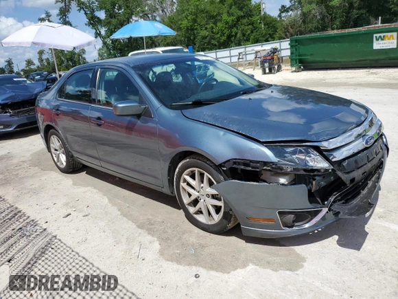 2011 Ford Fusion SEL with VIN 3FAHP0JA5BR340842, listed as a Copart auction lot 55117615 with 106,611 mi miles and Salvage Title. Bid and sale history available at DreamBid. Image 4.