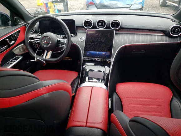 2024 Mercedes-Benz C 300 with VIN W1KAF4HBXRR186127, listed as a Copart auction lot 58901705 with 6,697 mi miles and Salvage title. Bid and sale history available at DreamBid. Image 8.