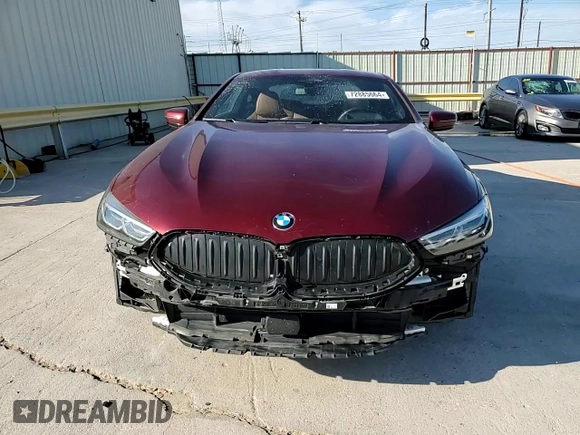 2020 BMW 8 Series 840i with VIN WBAAE2C05LCD13691, listed as a Copart auction lot 72885664 with 28,107 mi miles and Salvage Title. Bid and sale history available at carsss.com. Image 14.