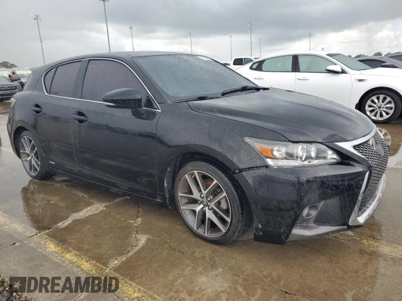 2016 Lexus CT 200h with VIN JTHKD5BH2G2260989, listed as a Copart auction lot 73968084 with Not Provided miles and Salvage Title. Bid and sale history available at DreamBid. Image 4.