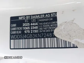 2019 Mercedes-Benz CLA 250 with VIN WDDSJ4GB3KN724815, listed as a IAAI auction lot 42082980 with 68,563 mi miles and . Bid and sale history available at DreamBid. Image 9.
