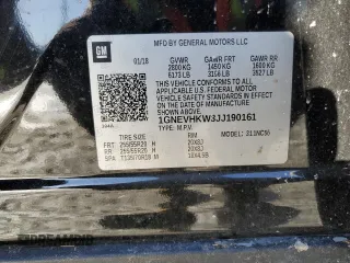 2018 Chevrolet Traverse LT Leather with VIN 1GNEVHKW3JJ190161, listed as a Copart auction lot 38741353 with 79,916 mi miles. Bid and sale history available at carsss.com. Image 13.