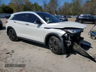 2021 Infiniti QX50 Luxe with VIN 3PCAJ5BB6MF124388, listed as a Copart auction lot 52234565 with 56,213 mi miles and Salvage Title. Bid and sale history available at DreamBid. Image 4.