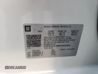 2019 GMC Yukon Denali with VIN 1GKS1CKJ9KR322958, listed as a Copart auction lot 79485874 with 86,512 mi miles and Salvage Title. Bid and sale history available at carsss.com. Image 13.