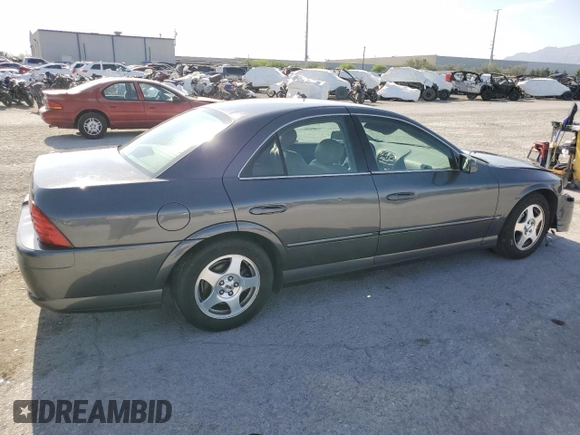 2000 Lincoln LS with VIN 1LNHM87A6YY857193, listed as a Copart auction lot 63065804 with 91,542 mi miles and Salvage Title. Bid and sale history available at carsss.com. Image 3.