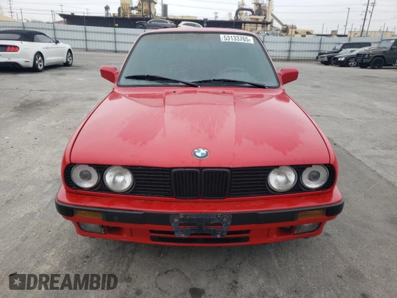 1989 BMW 3 Series 325iS with VIN WBAAA2303KEC49407, listed as a Copart auction lot 53133765 with 127,657 mi miles and Salvage Title. Bid and sale history available at carsss.com. Image 5.