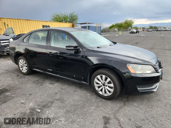 2013 Volkswagen Passat S with VIN 1VWAP7A31DC052322, listed as a Copart auction lot 59545255 with 140,760 mi miles and Salvage title. Bid and sale history available at DreamBid. Image 4.