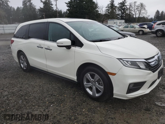2018 Honda Odyssey EX-L with VIN 5FNRL6H75JB112153, listed as a Copart auction lot 51984465 with 156,082 mi miles and Salvage Title. Bid and sale history available at carsss.com. Image 4.