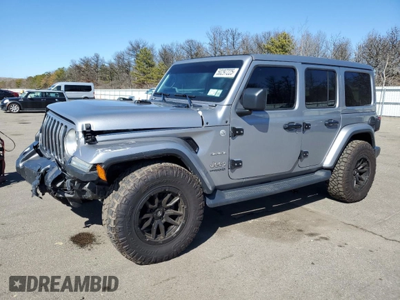 2020 Jeep Wrangler Unlimited Sahara Altitude with VIN 1C4HJXEN8LW209405, listed as a Copart auction lot 50297225 with 13,267 mi miles and Salvage title. Bid and sale history available at DreamBid. Image 1.