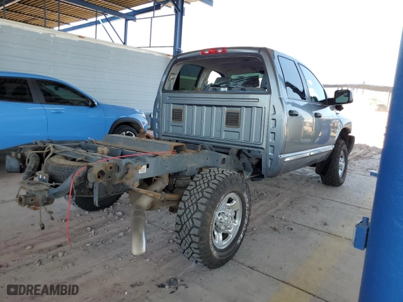 2007 Dodge Ram 2500 Laramie with VIN 1D7KS28AX7J585398, listed as a Copart auction lot 67407944 with 0 mi miles and Salvage Title. Bid and sale history available at carsss.com. Image 3.