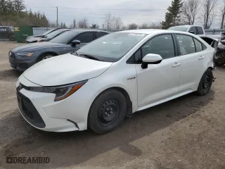 2021 Toyota Corolla Hybrid with VIN JTDBAMDE2MJ021418, listed as a Copart auction lot 52736295 with 92,061 mi miles and Salvage Title. Bid and sale history available at carsss.com. Image 1.