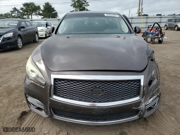 2015 Infiniti Q70L with VIN JN1BY1PP7FM601162, listed as a Copart auction lot 68583954 with 173,602 mi miles and Salvage Title. Bid and sale history available at carsss.com. Image 5.