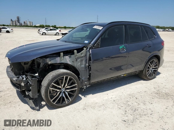 2020 BMW X5 sDrive40i with VIN 5UXCR4C0XLLT18537, listed as a Copart auction lot 52439585 with 45,042 mi miles and Salvage Title. Bid and sale history available at DreamBid. Image 1.