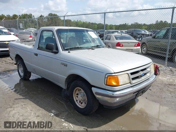 1997 Ford Ranger XLT with VIN 1FTCR10A9VUC47955, listed as a IAAI auction lot 42144050 with 213,615 mi miles and . Bid and sale history available at DreamBid. Image 1.