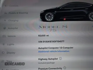 2016 Tesla Model S 70 with VIN 5YJSA1E1XGF154577, listed as a IAAI auction lot 41778697 with 62,630 mi miles and . Bid and sale history available at DreamBid. Image 13.