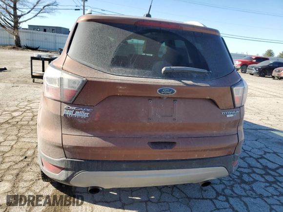 2017 Ford Escape Titanium with VIN 1FMCU9JDXHUA78843, listed as a Copart auction lot 42809485 with 93,562 mi miles and Salvage Title. Bid and sale history available at carsss.com. Image 6.
