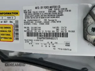 2017 Ford Fusion SE with VIN 3FA6P0H70HR405171, listed as a Copart auction lot 60676645 with 107,739 mi miles and Clean title. Bid and sale history available at DreamBid. Image 12.
