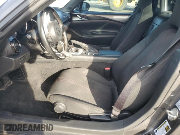 2017 Mazda MX-5 Miata Club with VIN JM1NDAL78H0109701, listed as a Copart auction lot 61522595 with 100,825 mi miles and Salvage title. Bid and sale history available at DreamBid. Image 7.