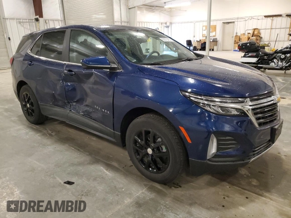2022 Chevrolet Equinox LT with VIN 3GNAXUEV6NL189394, listed as a Copart auction lot 60070455 with 25,039 mi miles and Salvage title. Bid and sale history available at DreamBid. Image 4.