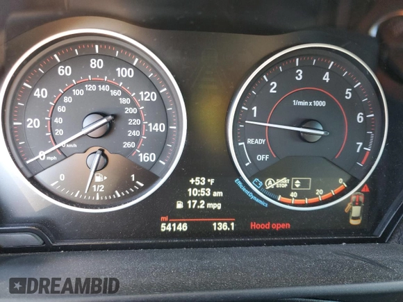 2016 BMW 2 Series M235i with VIN WBA1J7C54GV289959, listed as a Copart auction lot 41477525 with 54,146 mi miles and Salvage title. Bid and sale history available at DreamBid. Image 9.