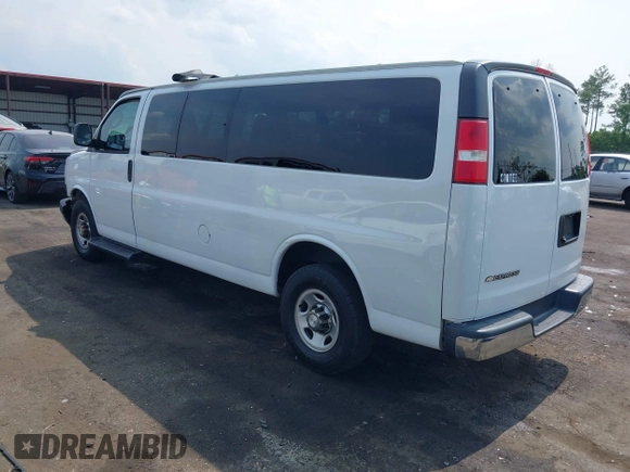 2019 Chevrolet Express Passenger LT with VIN 1GAZGPFG0K1240249, listed as a IAAI auction lot 42388617 with 109,428 mi miles and . Bid and sale history available at DreamBid. Image 3.