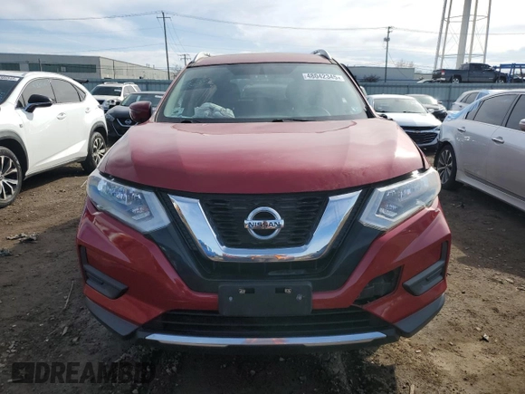 2017 Nissan Rogue S with VIN JN8AT2MV8HW266814, listed as a Copart auction lot 48042345 with 104,747 mi miles and Salvage Title. Bid and sale history available at carsss.com. Image 5.